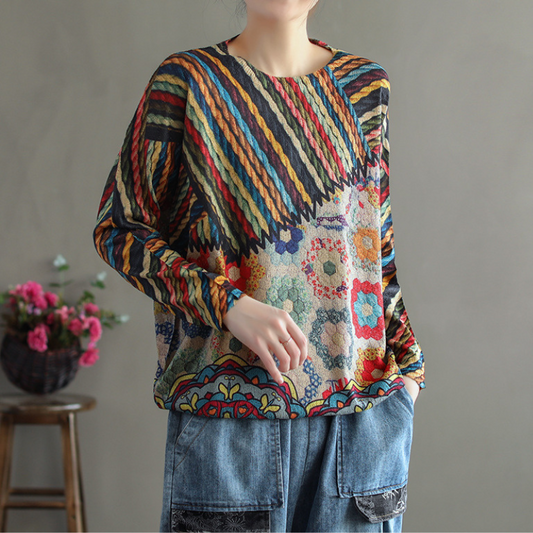 Josephine® | Stylish colorful round neck sweater